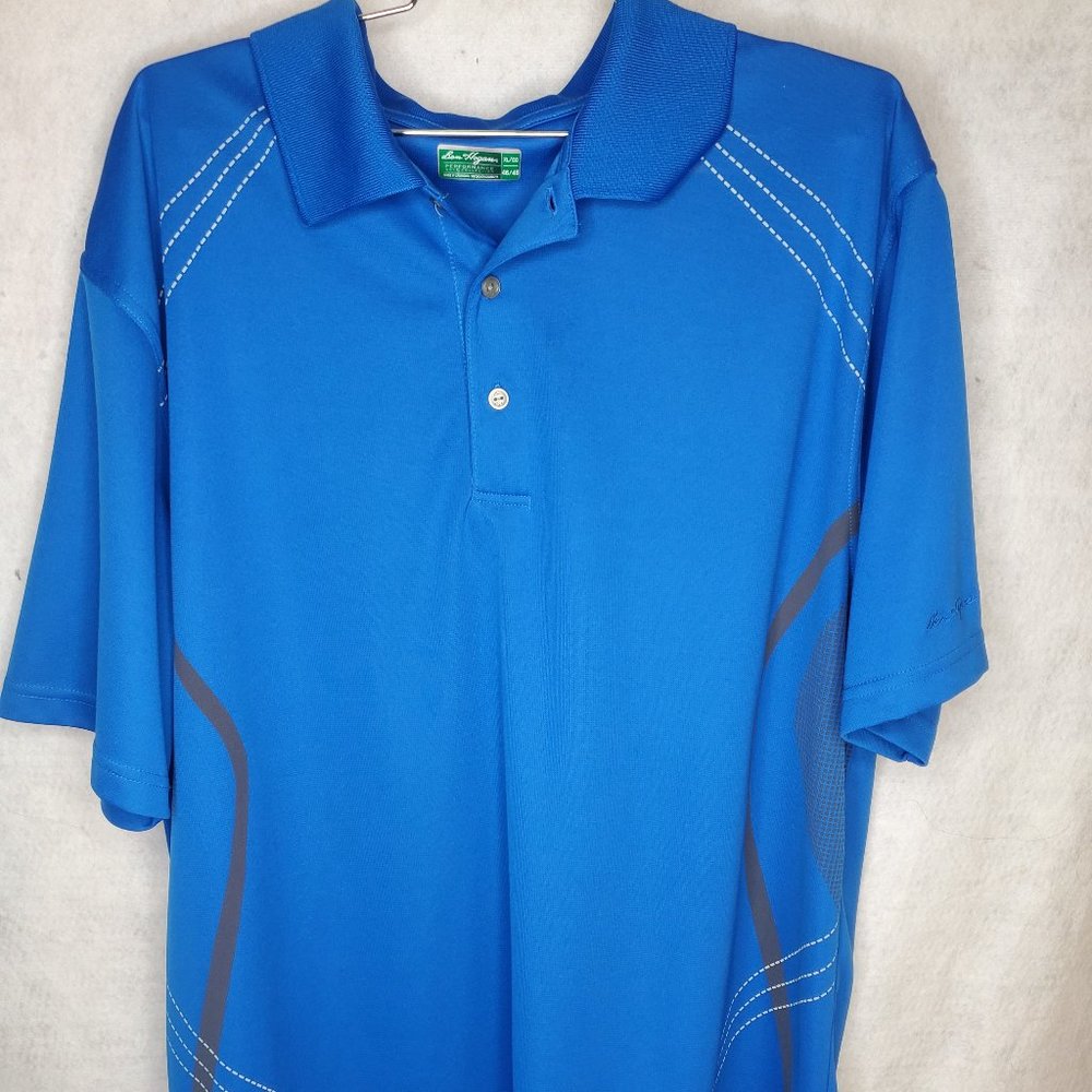 Man's Ben Hogan XL (46-48) Golf shirt Cerulean Blue Performance wear